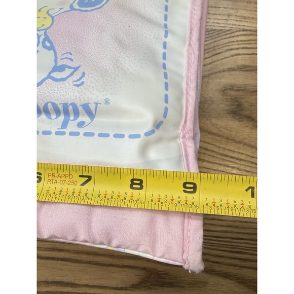 Vtg Peanuts Baby Snoopy Light Pink White Diaper Bottle Bag Vinyl Clean 11"x9" - Picture 7 of 9